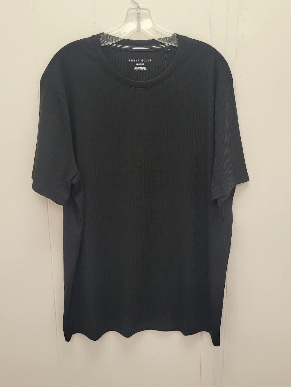 Perry Ellis Rib Crew Neck T-Shirt